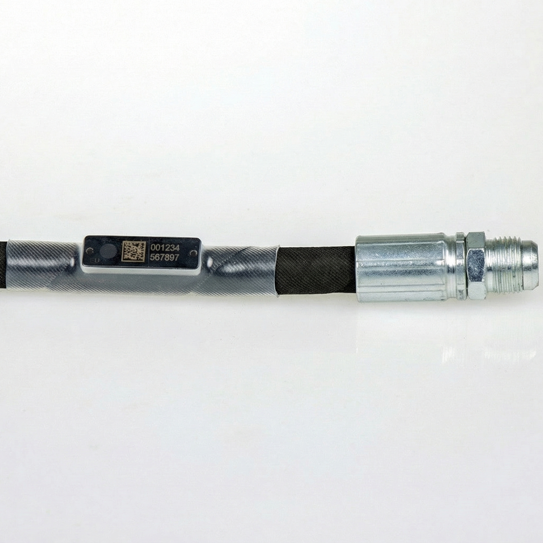 Cable with RFID tag heat shrunk to it